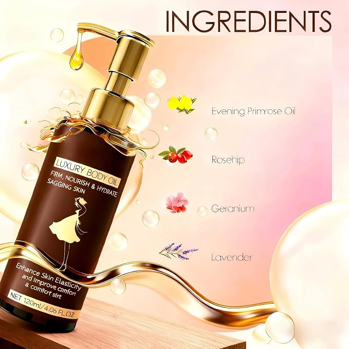 Firming Body Oil with Plant extracts enriched with Vitamin E and Rosehip Extract - Image 2