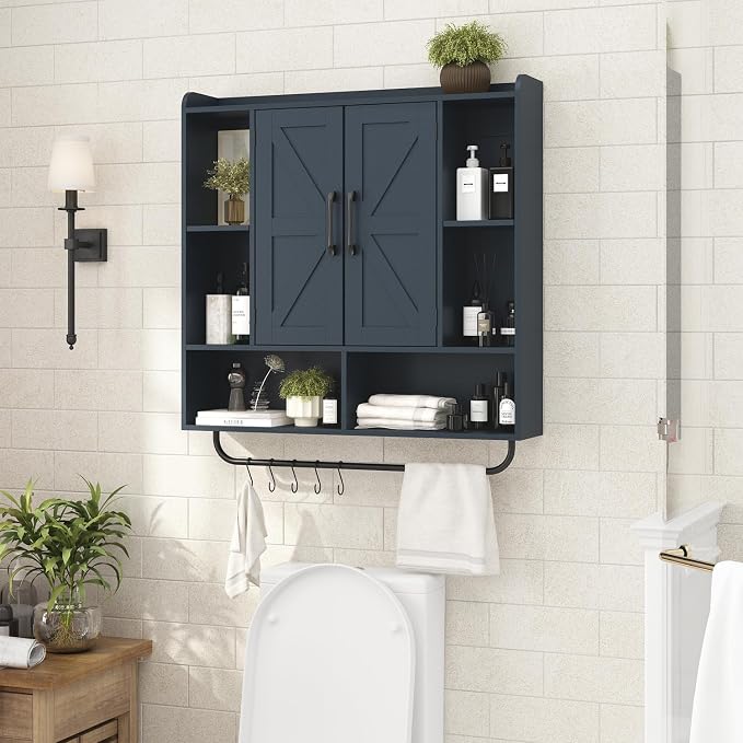 RUSTOWN Rustic Wood Wall Bathroom Cabinet, Farmhouse Medicine Cabinet Wall - Image 4