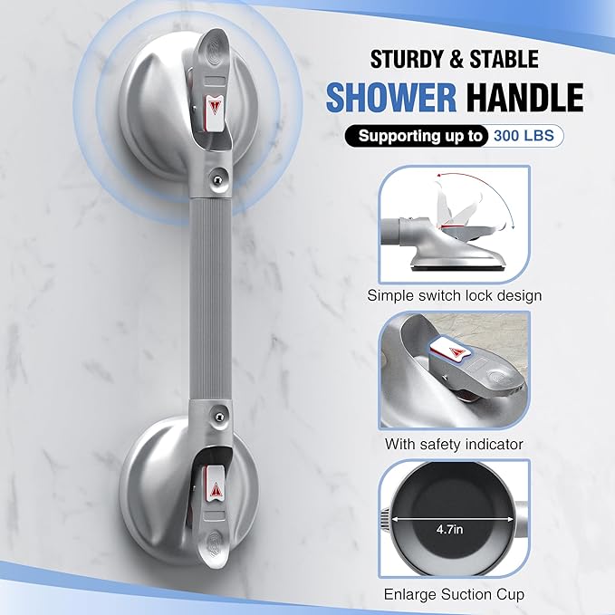 DAILYLIFE Grab Bars for Bathtubs and Showers, 19 inch Shower Handles for - Image 3