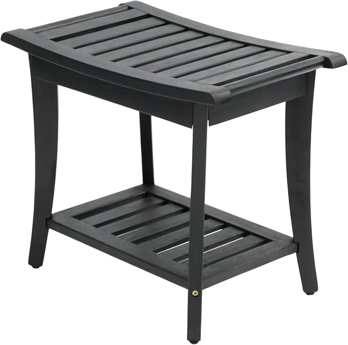 JONATHAN Y STL1001B Tucker 22.1" Traditional Classic Slatted Solid Acacia Wood by JONATHANY