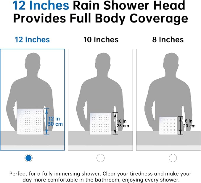G-Promise All Metal 12 Inches Rainfall Shower Head - Image 4