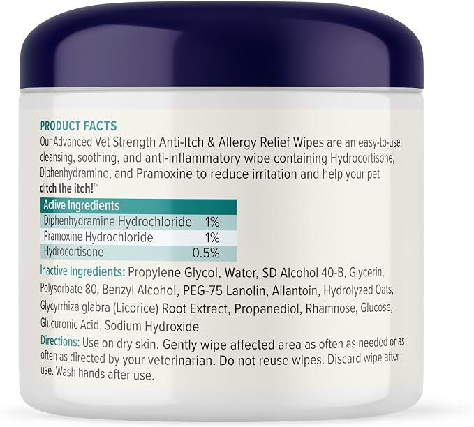 Vetnique Dermabliss 3-in-1 Medicated Dog Wipes - Image 4