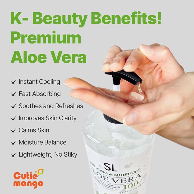 CUTIE MANGO Aloe Vera Soothing Gel 1000ml | Quick Hydration & Moisturizing | - Image 3