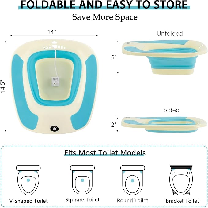 Electric Sitz Bath, Sitz Bath for Hemorrhoids, Sitz Bath for Toilet Seat - Image 2