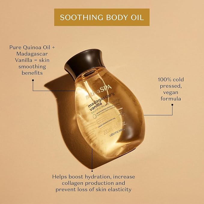 Nativa SPA by O Boticário, Madagascar Vanilla Body Oil, Soothing & Moisturizing - Image 2
