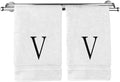 Monogrammed Hand Towel, Personalized Initial Gift, Extra Absorbent 100% Turkish by BareCotton