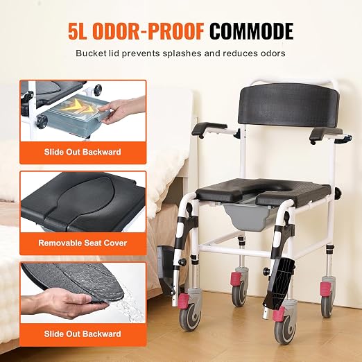 VEVOR Shower Commode Wheelchair - Image 6