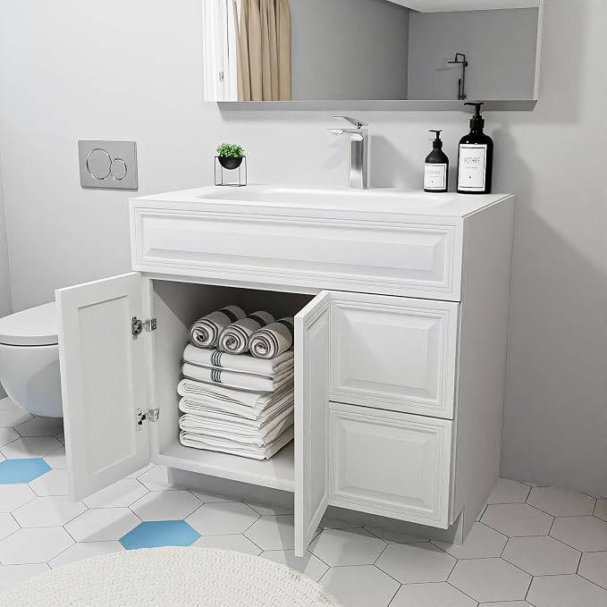 KitchenMan Bathroom Vanity 36 Inch Unassembled Sink Cabinet - Image 2