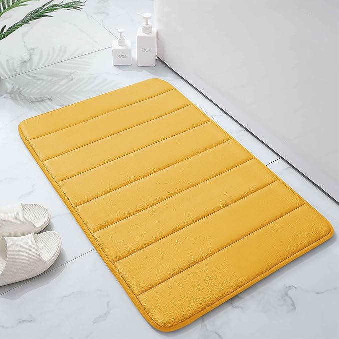 Buganda Memory Foam Bath Mat, Ultra Soft and Non-Slip Bathroom Rugs, Water - Image 9
