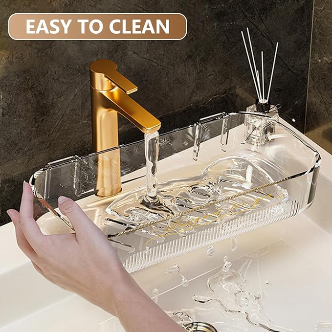 Acrylic Shower Shelves 4Pack, No Drilling Wall Adhesive Shelf, Bathroom Shelves - Image 7