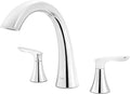 Pfister Weller Roman Tub Trim, Valve Not Included, 3-Hole Install, Polished by Pfister
