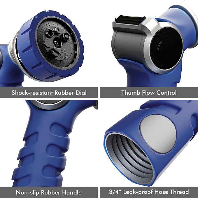 RESTMO Heavy Duty Hose Nozzle, Metal Garden Water Hose Sprayer - Image 7