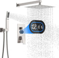 Shower Faucet Set with Hydro Power Temperature Display, Shower System Bathroom by DesignedforaSpa-LikeShower