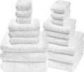 SEMAXE 18-Pack Bath Towel Set Include 6 Bath Towels, 6 Hand Towels, 6 Wash by SEMAXE