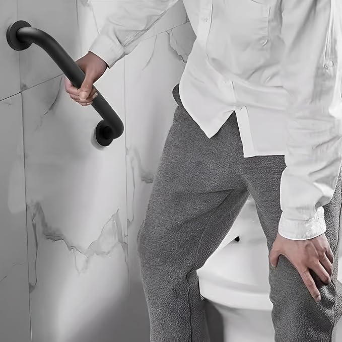 Shower Grab Bar, 2 Pack 32 Inch Black Bathroom Grab Bar, 1.25" Diameter 304 - Image 6
