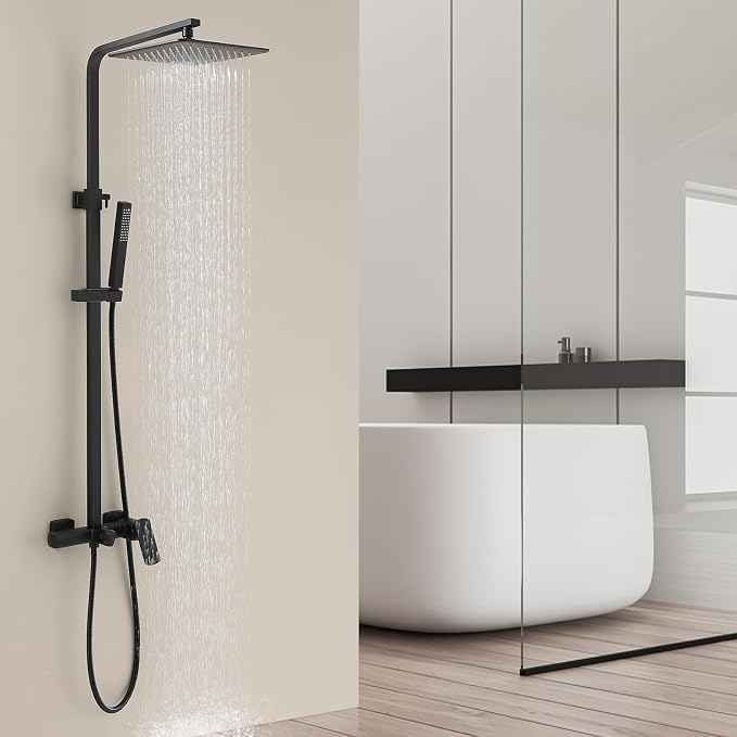 Exposed Shower System with Rain Shower and Handheld Sprayer, Outdoor Shower by YourDailyHoneyMoment