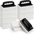 Maxdot 18 Pcs Handled Bath Scrubber Set, 15 Bathroom Scouring Pad 3 Bathtub by Maxdot