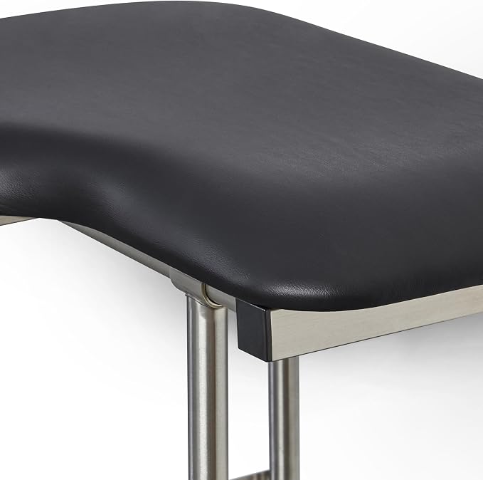32" x 22.5" Black Padded Wall Mount Folding Right-Handed Transfer Bench Shower - Image 4