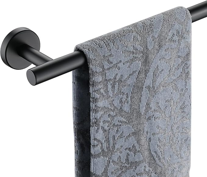 JQK Black Bath Towel Bar, 30 Inch 304 Stainless Steel Thicken 0.8mm Towel Rack by Homeimprovement