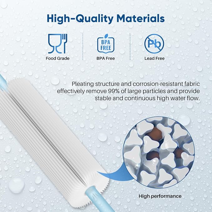 PUREPLUS 5 Micron 10" x 4.5" Whole House Pleated Sediment Filter - Image 7