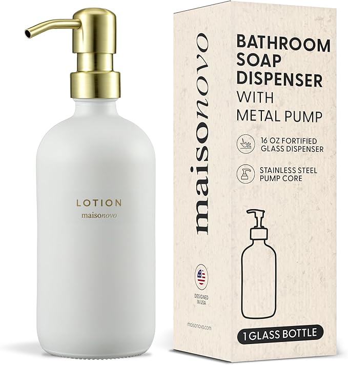 MaisoNovo Soap Dispenser 1-Piece Set | 16.9oz White Bottles by MaisoNovo-TheArtofSustainableLiving