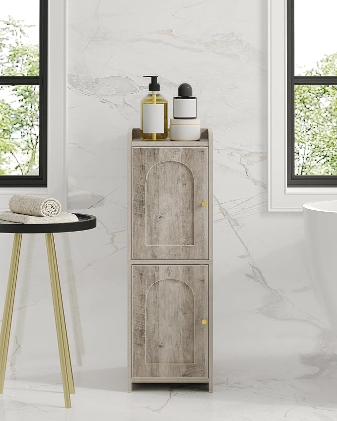 Bathroom Storage Cabinet, Corner Floor Cabinet by Hzuaneri