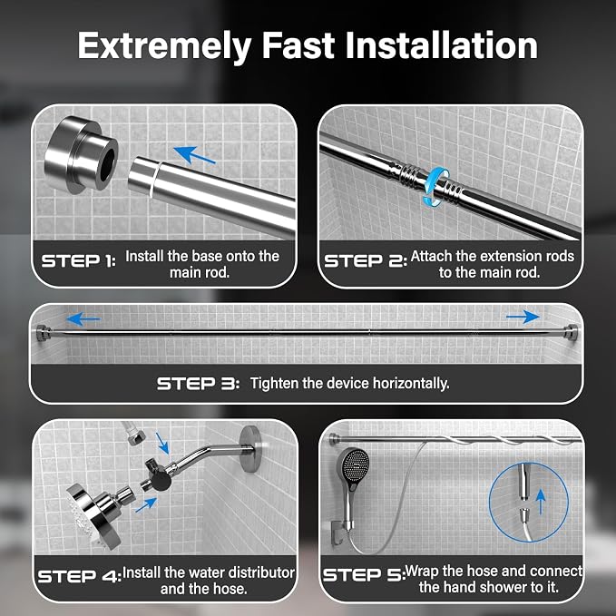 Dual Shower Head with Handheld for Couples: High Pressure Double Shower Heads - Image 6