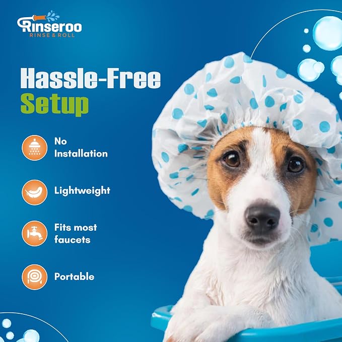 Rinseroo Slip-On Bathtub Faucet Sprayer Attachment. Ultra-Flex Dog Shower - Image 7