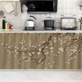 SK Studio Short Curtains for Kitchen, Cabinet Shelf Dust-Proof Blackout Tier by SK+Studio