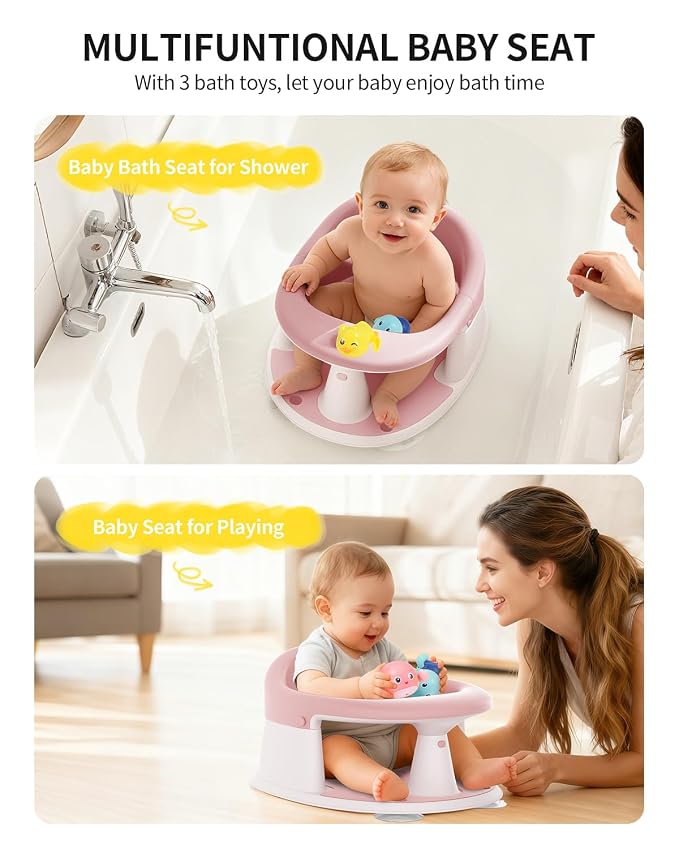 Baby Bath Seat for Babies 6 Months & Up, Bath Seats for Babies Sitting Up - Image 3