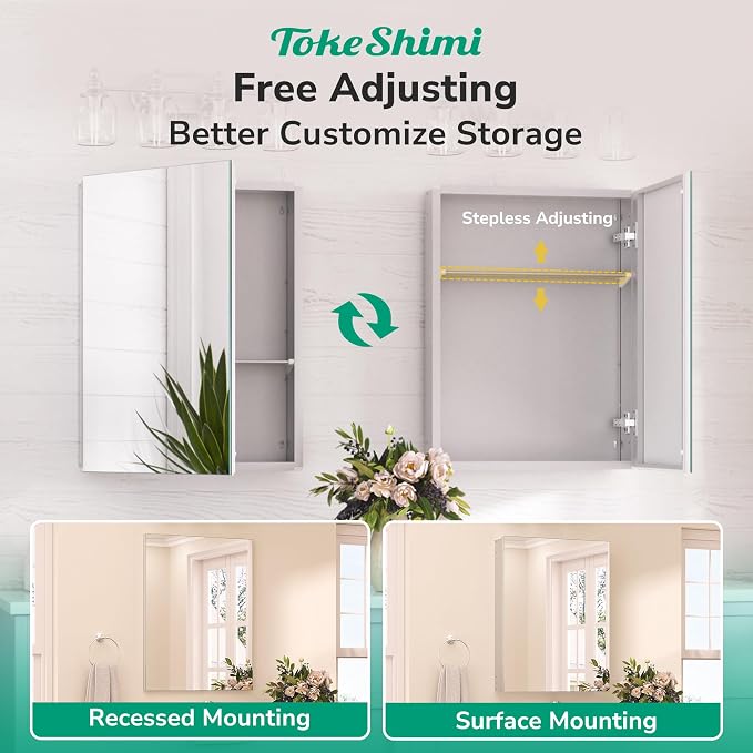 TokeShimi 14x18 Recessed Medicine Cabinet - Image 6