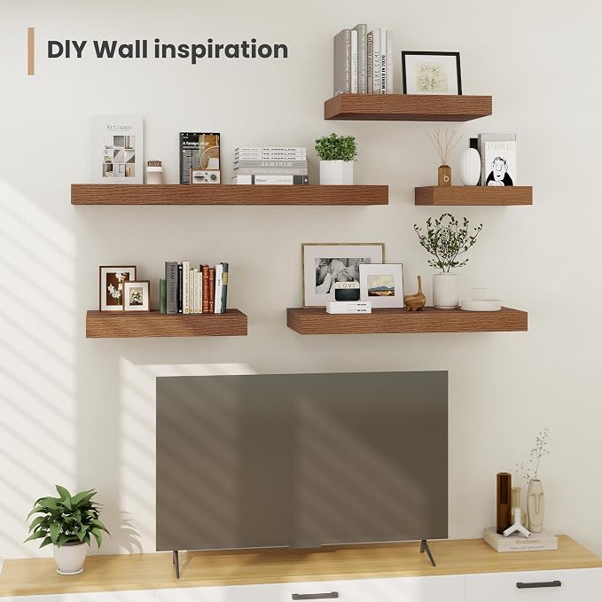 Heimlove 12 Inch Deep Floating Shelves, 16 x 12 inches Long Wall Shelf - Image 6