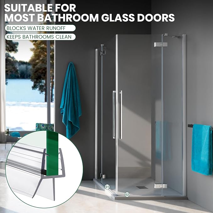 Shower Glass Door Bottom Seal, to Stop Water Leakage - Image 4