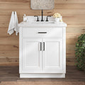 ARIEL 31" Bathroom Vanity with Single Sink, Quartz Top 1.5" Edge, Solid Wood by Ariel