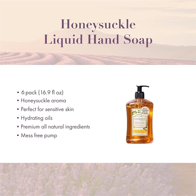A LA MAISON French Liquid Hand Soap, Honeysuckle - Image 3