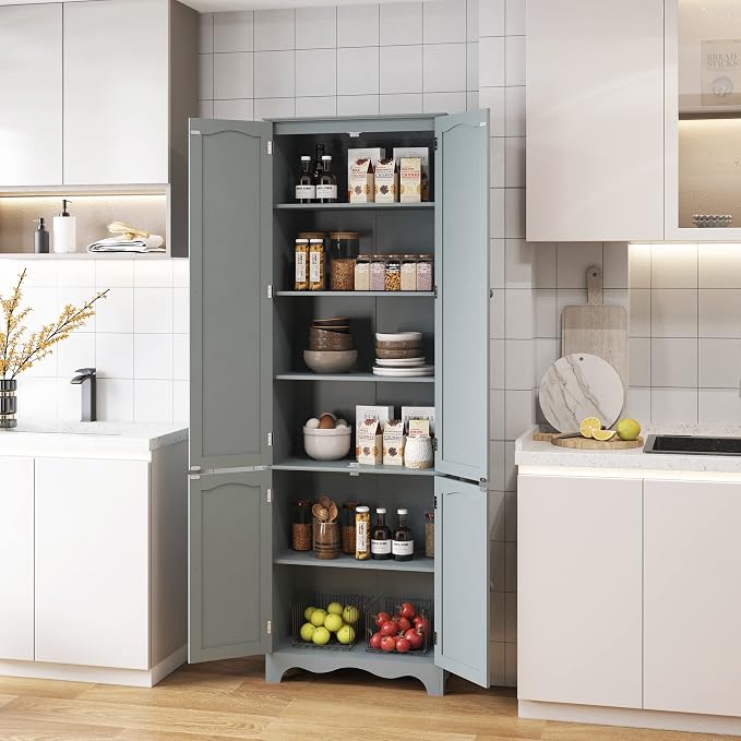 Yusong 72'' Tall Kitchen Pantry Cabinet, Freestanding Storage Cabinet - Image 9