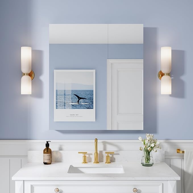 WELLFOR 32" x 36" Bathroom Medicine Cabinet - Image 9