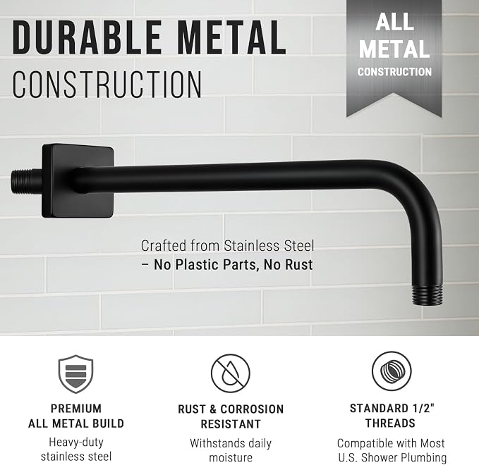 G-Promise All Metal 15.2-Inch Shower Arm - Image 4