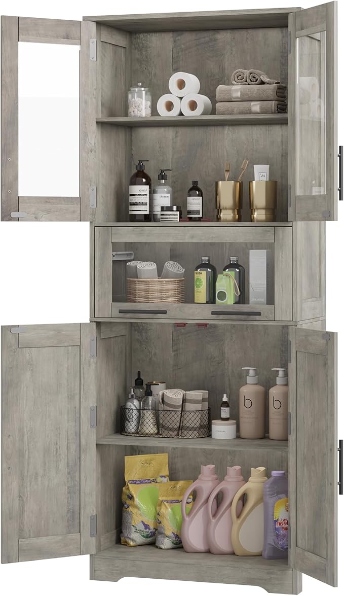 GAOMON Tall Bathroom Cabinet, Freestanding Storage Cabinet - Image 8