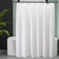 AmazerBath White Shower Curtain Fabric, Waffle Shower Curtain Polyester by AmazerBath