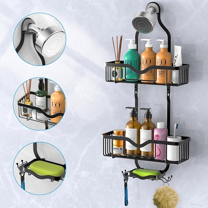 Kadolina Shower Caddy Hanging, Bathroom Organizer Rack, Shower Rack - Image 4