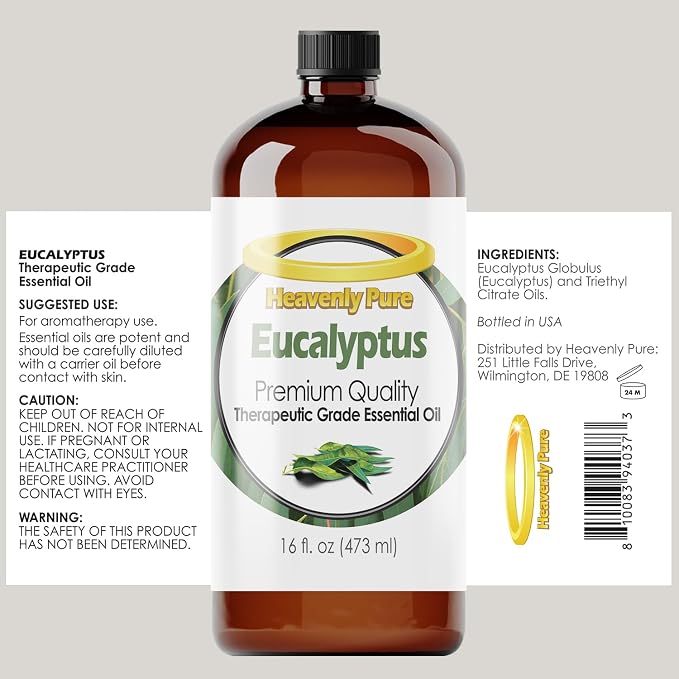 Eucalyptus Essential Oil 16 oz Large Bottle - Image 2