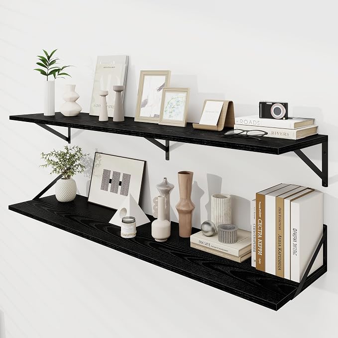 Dreamland Floating Shelves for Wall, 12 Inch Deep Floating Shelves Set of 2 by Dreamland
