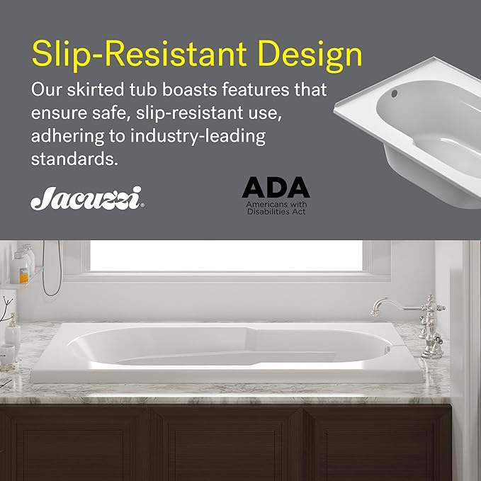 Jacuzzi SIGNATURE Acrylic Drop-In Bathtub, Soaking Sanctuary, Slip Resistant - Image 4