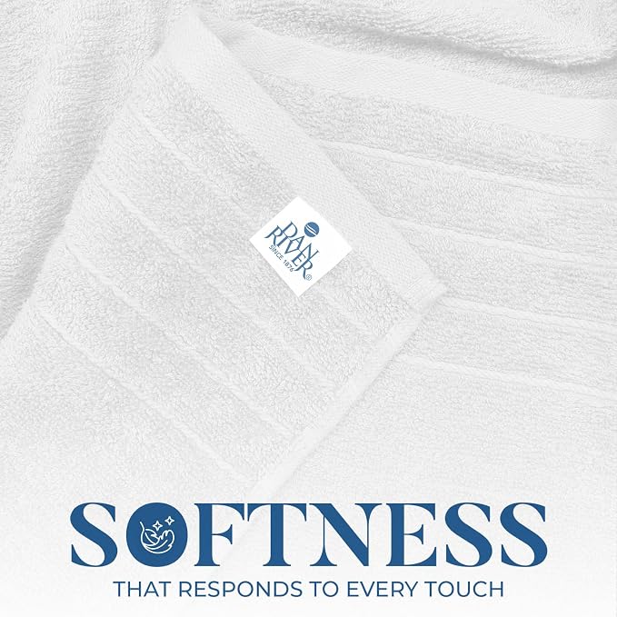 DAN River Extra Large Bath Towels Set of 4, 30 x 60 Inches - Image 4