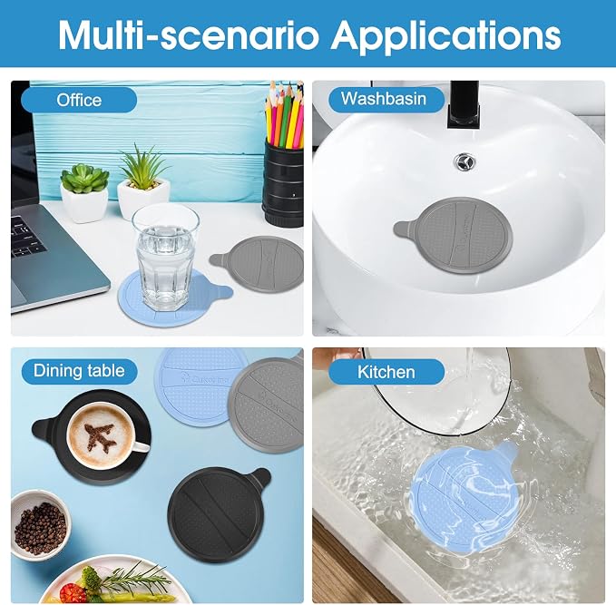 Silicone Drain Stopper for Shower & Tub, Floor Drain- Super Seal for Hair Clog - Image 4