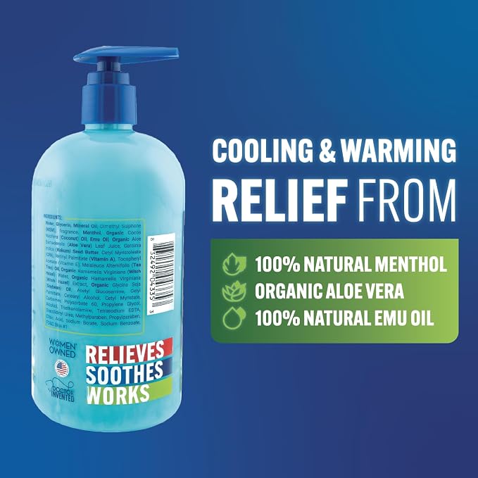 Blue Stop Max Massage Gel for Body Aches, 16 oz Pump Bottle; 3 in 1 Product - Image 2