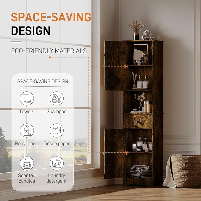 Tall Bathroom Cabinet, Storage Cabinet - Image 4