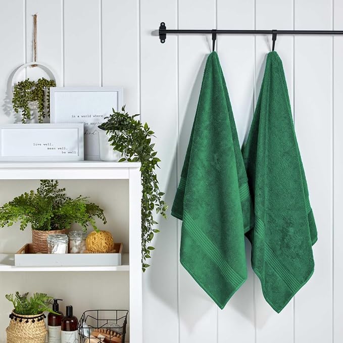 Christy Supreme Hygro 6 Piece Towel Set | Spruce Green | 100% Luxury Supima - Image 2