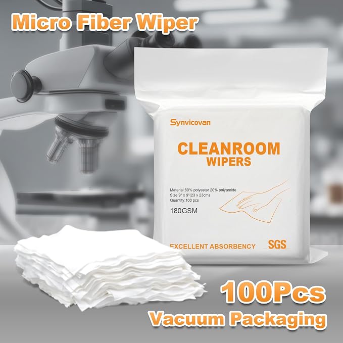 Microfiber Wipes 9"x9" Superfine Lint Free Cloths Cleaning and Drying Cloths - Image 2